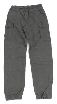 Šedé cargo cuff kalhoty H&M