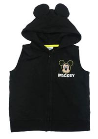 Čierna tepláková prepínaci vesta s Mickey a kapucňou Disney