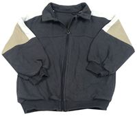 Tmavošedo-béžovo-biela prepínaci oversize mikina George
