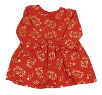 Červeno-zlaté šaty s Peppa Pig Matalan