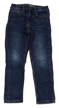 Tmavomodré skinny teplákové rifle ZARA