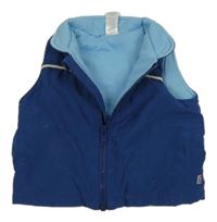 Tmavomodrá šušťáková zateplená vesta