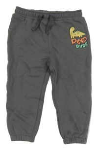 Tmavosivé tepláky s dinosaurom PRIMARK