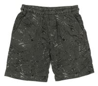 Tmavošedé skvrnité teplákové kraťasy George