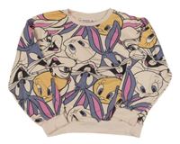 Světlebroskvová mikina s LOONEY TUNES PEPCO