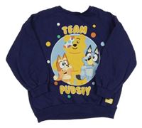 Tmavomodrá oversize mikina s medvídkem Pudsey a Bluey a Bingem George