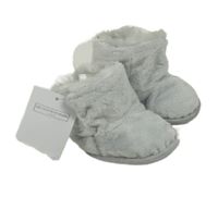 Nové - svetlosivé plyšové zateplené papučky the little white company vel. 16