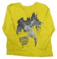 Tmavožlté tričko s Batmanem PRIMARK