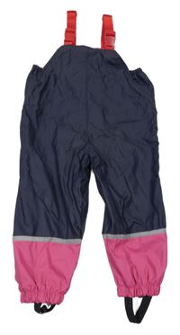 Tmavomodro-růžové nepromokavé laclové podšité kalhoty Kiki&Koko