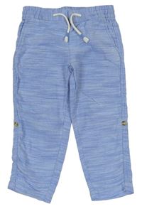 Modré melírované roll-up nohavice zn. H&M