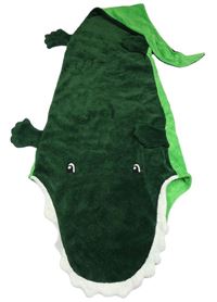 Tmavozelená chlpatá deka - krokodíl Lupilu