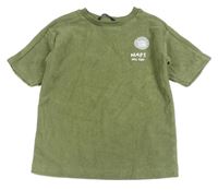 Khaki froté tričko s nápisom George