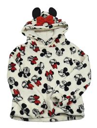 Smetanová chlupatá mikina s Minnie a kapucí C&A