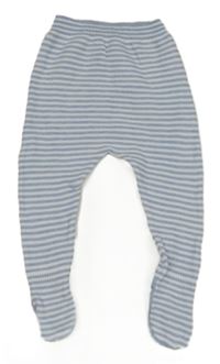 Světlemodro-bílé pruhované pletené polodupky