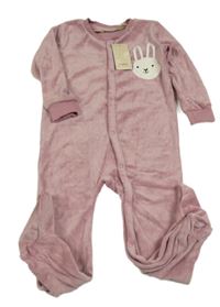 Nové - Starorůžový sametový overal s králíkem Lupilu