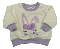 Krémová mikina s králikom Shein