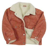 Starorůžová manšestrová zateplená bunda Matalan