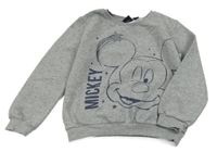 Sivá melírovaná mikina s Mickeym Disney