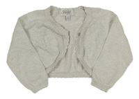 Svetlosivé trblietavé svetrové bolerko