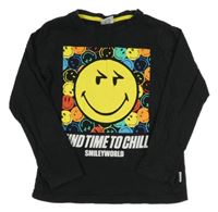 Černé triko se smajlíky