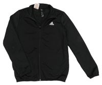 Černá sportovní propínací mikina s logem Adidas