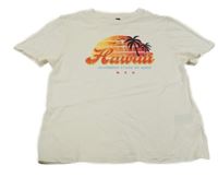 Smetanové tričko s palmami a nápisem