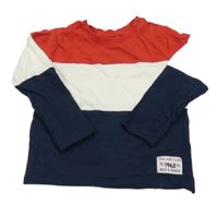 Červeno-bielo-tmavomodré tričko Dopodopo