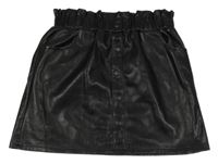 Čierna koženková paper bag sukňa Dunnes