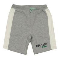 Šedo-bílé teplákové kraťasy s nápisem X-Mail