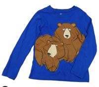 Safírové triko s medvědy H&M