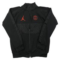 Čierna športová prepínaci mikina s nášivkou Air Jordan