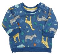 Modrá mikina se zvířátky Matalan