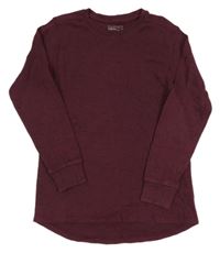 Vínové melírované triko Next