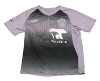 Lila-černé sportovní fotbalové tričko s číslem joma