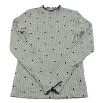 Sivé pletené bodkovaná é tričko F&F