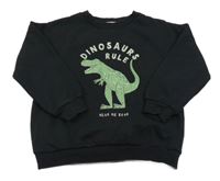 Čierna mikina s dinem a nápisom F&F