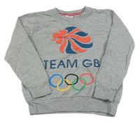 Sivá melírovaná mikina s potlačou