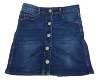 Tmavomodrá propínací riflová sukně s kapsami Name it