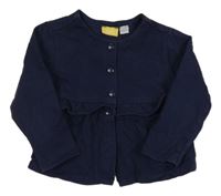 Tmavomodrá prepínaci ľahká mikina s volánikom