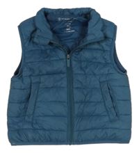 Tmavomodrá šusťáková prošívaná lehce zateplená vesta Primark