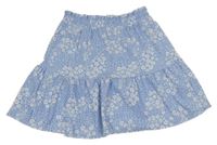 Modro-biela kvetovaná ľahká sukňa C&A