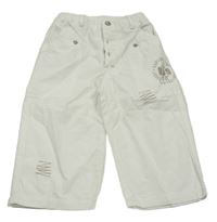 Biele plátenné nohavice s číslom