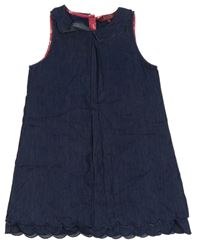 Tmavomodré lehké šaty riflového vzhledu baker