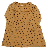 Okrové bodkovaná é teplákové šaty sinsay