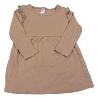 Hnedé rebrované šaty H&M