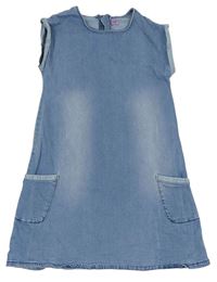 Modré rifľové šaty s vreckami F&F