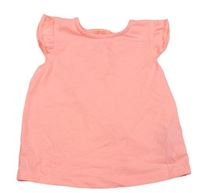 Neónově ružové tričko s volánikmi F&F