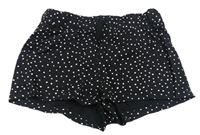 Čierno-biele bodkovaná é kraťasy H&M