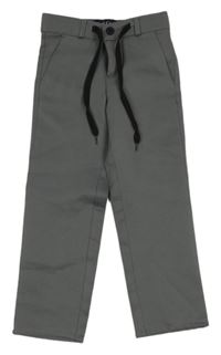 Sivé teplákové chino nohavice