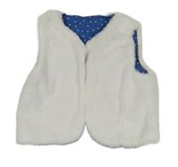 Biela kožušinová podšitá vesta zn. Kids